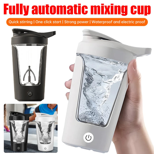 350ML Electric Protein Shaker Bottle – Fully Automatic Vortex Mixer for Smooth Shakes & Beverages